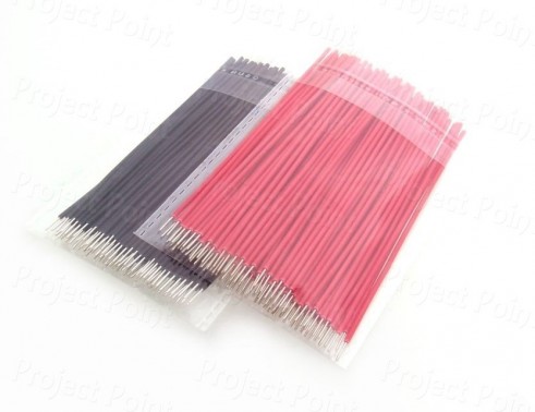 Pre-cut and pre-stripped Breadboard Connecting Wires 6-Inch x 100 Pcs - 23SWG (Min Order Quantity 1 pc for this Product)