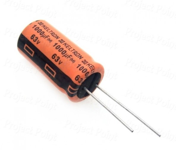 1000uF 63V Electrolytic Capacitor - Keltron (Min Order Quantity 1 pc for this Product)
