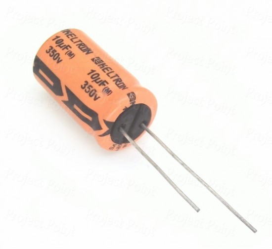 10uF 350V High Quality Electrolytic Capacitor - Keltron (Min Order Quantity 1 pc for this Product)