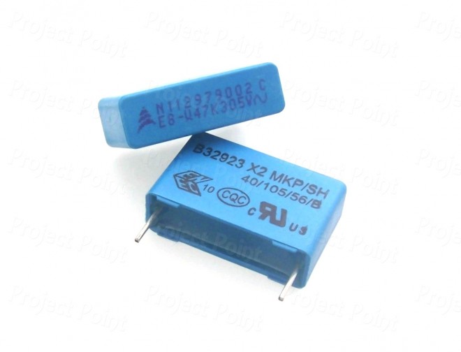 0.47uF Class X2 Box Type Capacitor (Min Order Quantity 1 pc for this Product)
