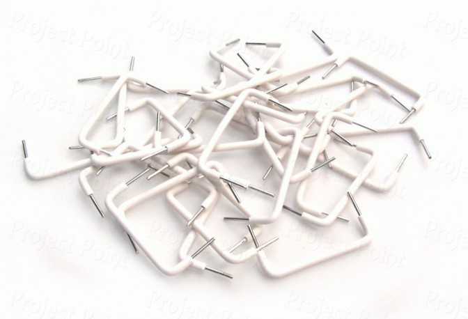 Solderless Breadboard Jumper Wires 1.9 Inch - 25pcs White (Min Order Quantity 1 pac for this Product)