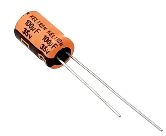 100uF 35V High Quality Electrolytic Capacitor - Keltron (Min Order Quantity 1 pc for this Product)