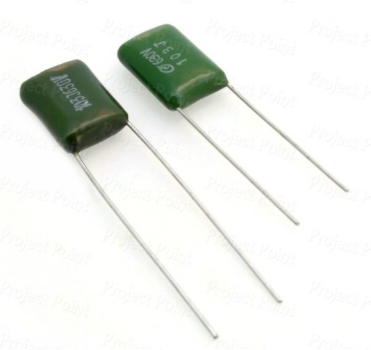 0.01uF - 10nF 630V Non-Polar Polyester Capacitor (Min Order Quantity 1 pc for this Product)
