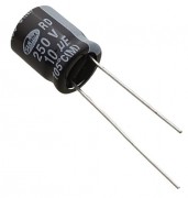 10uF 250V 105°C RD Series Electrolytic Capacitor - Samwha