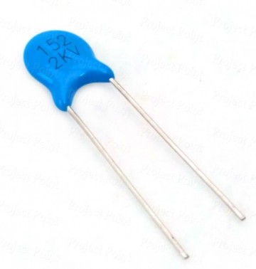 0.0015uF - 1.5nF 2kV Ceramic Disc Capacitor (Min Order Quantity 1pc for this Product)