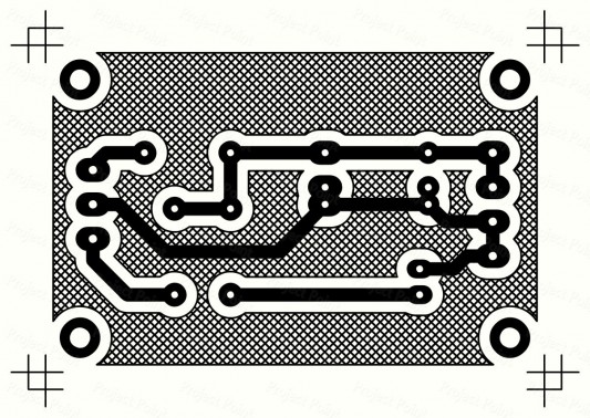 Full Wave Rectifier Power Supply PCB Print-out on Toner Paper (Min Order Quantity 1pc for this Product)