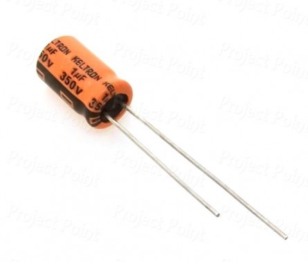 1uF 350V High Quality Electrolytic Capacitor - Keltron (Min Order Quantity 1 pc for this Product)