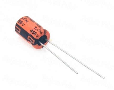 1uF 450V High Quality Electrolytic Capacitor - Keltron (Min Order Quantity 1 pc for this Product)