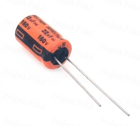 22uF 160V High Quality Electrolytic Capacitor - Keltron (Min Order Quantity 1 pc for this Product)