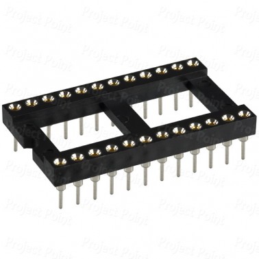 24-Pin Machined Contacts 0.6in IC Socket (Min Order Quantity 1 pc for this Product)