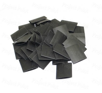 Pre-Cut Heat Shrink Tube 25mm x 80mm Black - 10 Pcs (Min Order Quantity 1 pc for this Product)