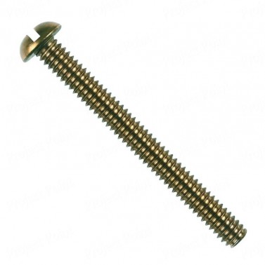 3/16" x 2" Round Head Machine Screw Medium Quality - Golden Plated (Min Order Quantity 1 pc for this Product)