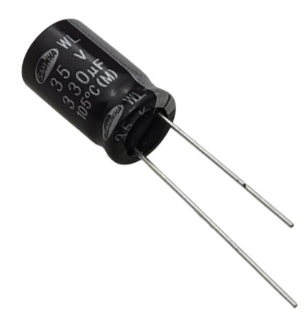 330uF 35V 105°C Electrolytic Capacitor - Samwha (Min Order Quantity 1 pc for this Product)