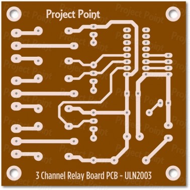 3 Channel Relay Board PCB - ULN2003 (Min Order Quantity 1 pc for this Product)