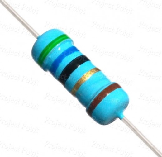 56 Ohm 1W Metal Film Resistor 1% - High Quality (Min Order Quantity 1 pc for this Product)