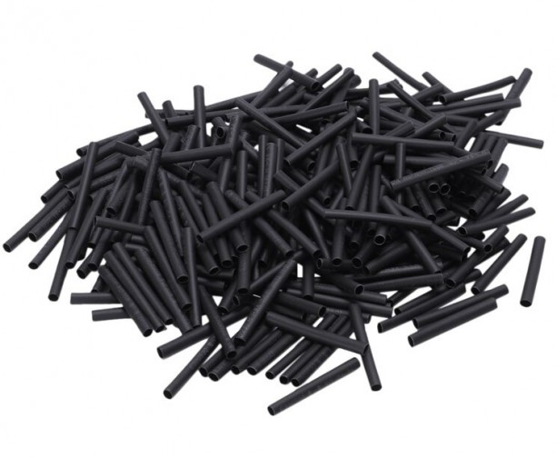 Pre-Cut Heat Shrink Tube 1.5mm x 15mm Black - 100 Pcs (Min Order Quantity 1 pc for this Product)