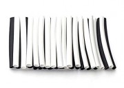 Pre-Cut Heat Shrink Tube 5mm x 50mm White and Black - 100 Pcs