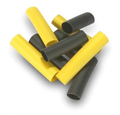 Pre-Cut Heat Shrink Tube 5mm x 20mm Yellow and Black - 100 Pcs (Min Order Quantity 1 pc for this Product)