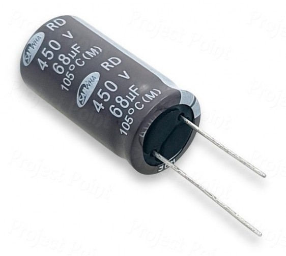 68uF 450V 105°C Best Quality Electrolytic Capacitor - Samwha (Min Order Quantity 1 pc for this Product)