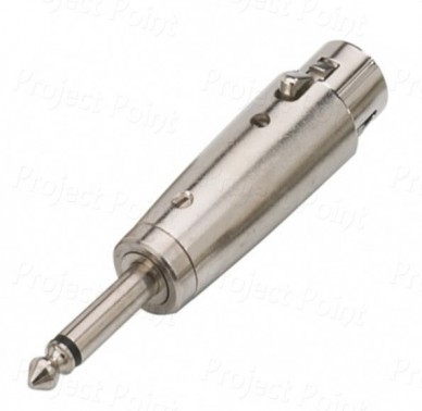 3-Pin XLR Female to 6.35mm Mono Plug Adapter - Medium Quality (Min Order Quantity 1 pc for this Product)