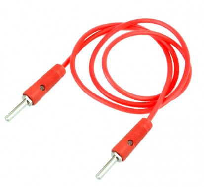 4mm Banana Plug to Banana Plug Cable - 24A 100cm Red (Min Order Quantity 1pc for this Product)