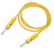 4mm Banana Plug to Banana Plug Cable - 10A 50cm Yellow