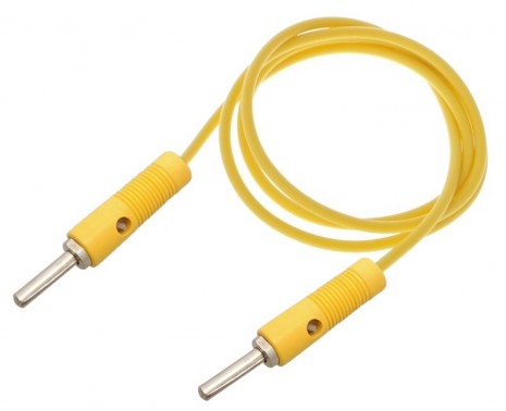 4mm Banana Plug to Banana Plug Cable - 6A 60cm Yellow (Min Order Quantity 1pc for this Product)