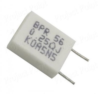 0.25 Ohm 5W Non-inductive Ceramic Cement Resistor - BPR56 (Min Order Quantity 1 pc for this Product)