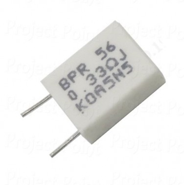 0.33 Ohm 5W Non-inductive Ceramic Cement Resistor - BPR56 (Min Order Quantity 1 pc for this Product)