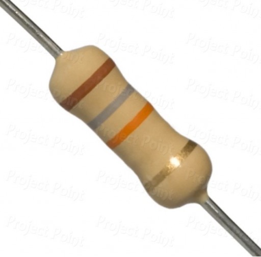 18K Ohm 1W Carbon Film Resistor 5% - High Quality (Min Order Quantity 1 pc for this Product)
