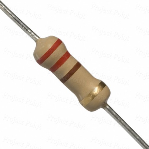 220 Ohm 0.5W Carbon Film Resistor 5% - Medium Quality (Min Order Quantity 1 pc for this Product)