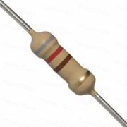 820 Ohm 1W Carbon Film Resistor 5% - High Quality