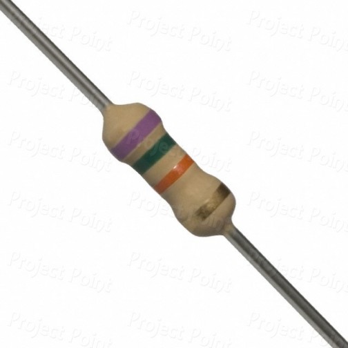 75K Ohm 0.25W Carbon Film Resistor 5% - High Quality (Min Order Quantity 1 pc for this Product)