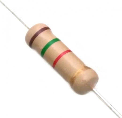 1.5K Ohm 2W Carbon Film Resistor 5% - High Quality (Min Order Quantity 1 pc for this Product)
