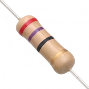 27 Ohm 2W Carbon Film Resistor 5% - High Quality (Min Order Quantity 1pc for this Product)