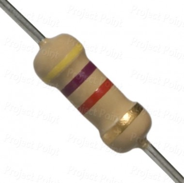 4.7K Ohm 2W Carbon Film Resistor 5% - High Quality (Min Order Quantity 1 pc for this Product)