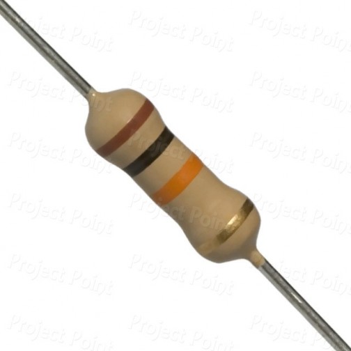 10K Ohm 0.5W Carbon Film Resistor 5% - Medium Quality (Min Order Quantity 1 pc for this Product)