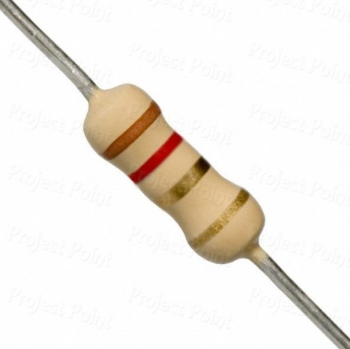 1.2 Ohm 0.5W Carbon Film Resistor 5% - Medium Quality (Min Order Quantity 1 pc for this Product)