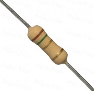 1.5 Ohm 0.5W Carbon Film Resistor 5% - High Quality (Min Order Quantity 1pc for this Product)