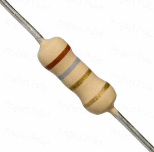 1.8 Ohm 0.5W Carbon Film Resistor 5% - Medium Quality (Min Order Quantity 1 pc for this Product)