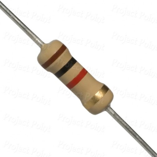 1K Ohm 0.5W Carbon Film Resistor 5% - Medium Quality (Min Order Quantity 1 pc for this Product)