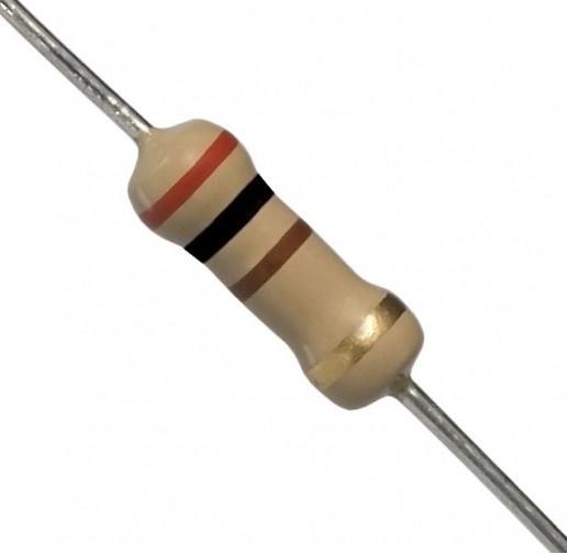 200 Ohm 0.5W Carbon Film Resistor 5% - Medium Quality (Min Order Quantity 1 pc for this Product)