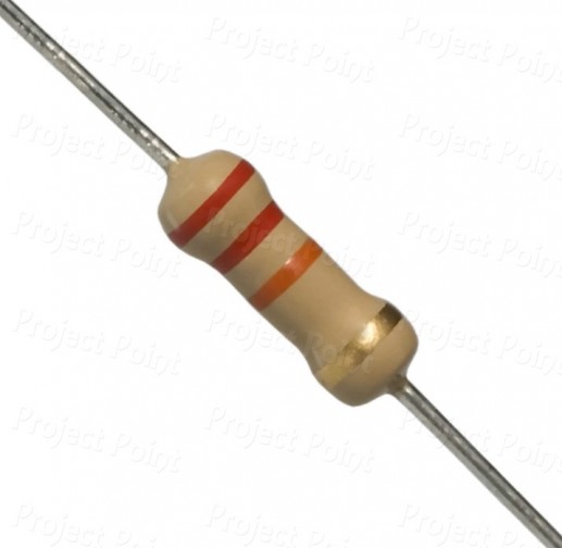 22K Ohm 0.5W Carbon Film Resistor 5% - Medium Quality (Min Order Quantity 1 pc for this Product)