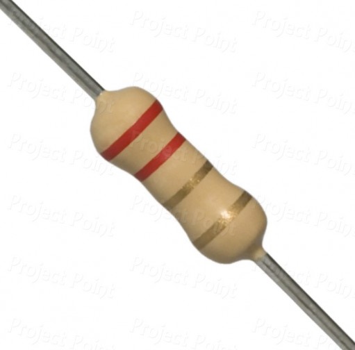 2.2 Ohm 0.5W Carbon Film Resistor 5% - Medium Quality (Min Order Quantity 1 pc for this Product)