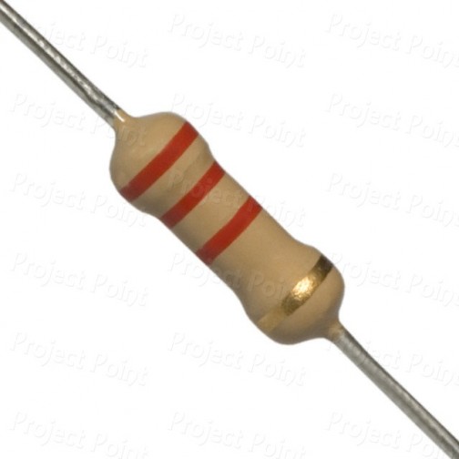 2.2K Ohm 0.5W Carbon Film Resistor 5% - Medium Quality (Min Order Quantity 1 pc for this Product)