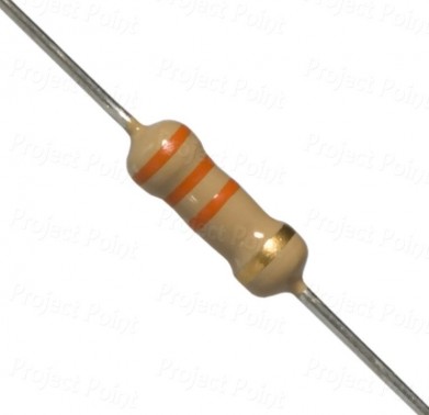 33K Ohm 0.5W Carbon Film Resistor 5% - Medium Quality (Min Order Quantity 1pc for this Product)