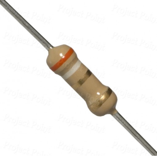 3.9 Ohm 0.5W Carbon Film Resistor 5% - Medium Quality (Min Order Quantity 1 pc for this Product)