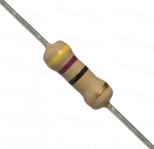 47 Ohm 0.5W Carbon Film Resistor 5% - Medium Quality (Min Order Quantity 1 pc for this Product)