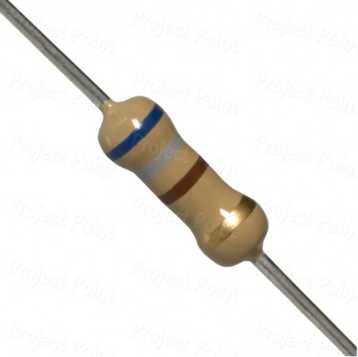 680 Ohm 0.5W Carbon Film Resistor 5% - Medium Quality (Min Order Quantity 1 pc for this Product)