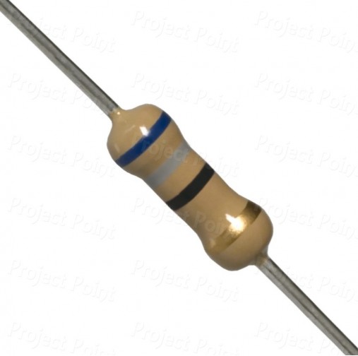 68 Ohm 0.5W Carbon Film Resistor 5% - Medium Quality (Min Order Quantity 1 pc for this Product)